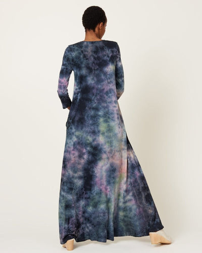Raquel Allegra Clothing XS | US 0 Drama Maxi Dress in Nebula Tie Dye