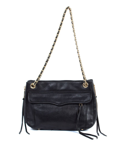 Rebecca Minkoff Bags One Size Black Shoulder Bag With Woven Chain
