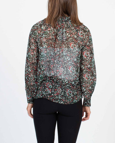 Rebecca Minkoff Clothing Small Midnight Floral Blouse