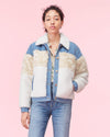 Rebecca Taylor Clothing Medium Faux Fur & Denim Jacket