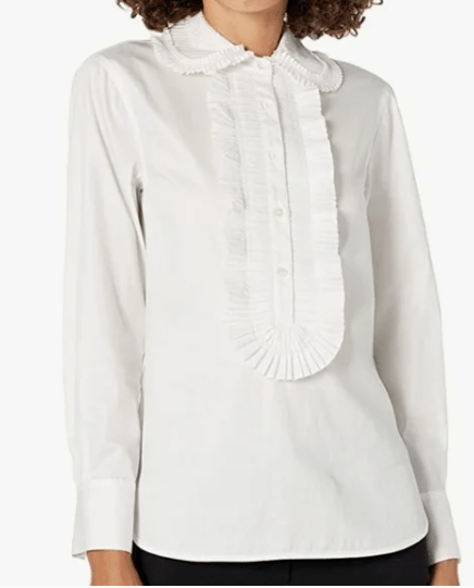 Rebecca Taylor Clothing Medium Pleated Front Blouse