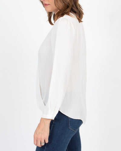 Rebecca Taylor Clothing Medium | US 8 Cream Silk Blouse