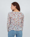Rebecca Taylor Clothing Medium | US 8 Floral V-neck Blouse