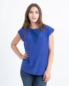 Rebecca Taylor Clothing Small | US 4 Blue Silk Blouse