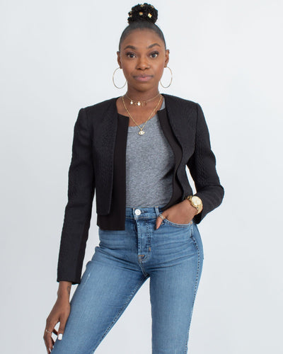 Rebecca Taylor Clothing XS | US 2 Cropped Open Blazer