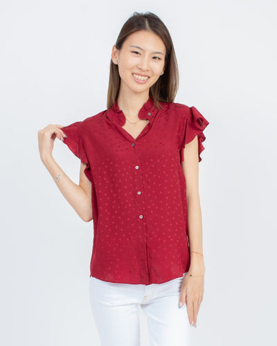 Rebecca Taylor Clothing XS | US 2 Heart Print Blouse