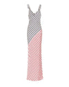 Rebecca Vallance Clothing Medium | US 8 Marrakech Striped Satin Maxi Dress In Multicoloured