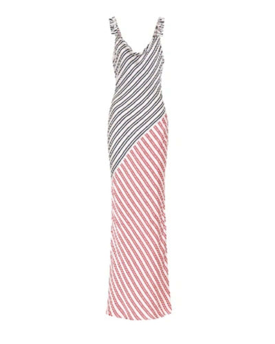 Rebecca Vallance Clothing Medium | US 8 Marrakech Striped Satin Maxi Dress In Multicoloured