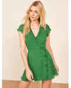 Reformation Clothing Small Sicilia Dress in Green