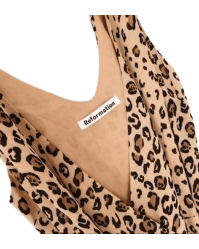 Reformation Clothing XS Reformation Leopard Wrap Mini Dress