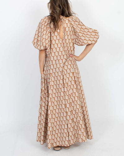 RHODE Clothing XS Brown Floral Midi Dress