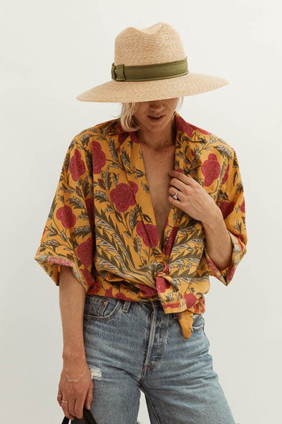RHODE Clothing XS Floral Snap Button Blazer Top