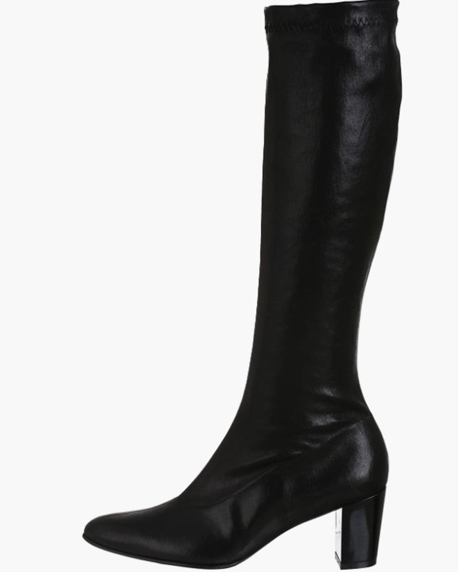 Robert Clergerie Shoes Medium | 8 Knee High Black Leather Boots