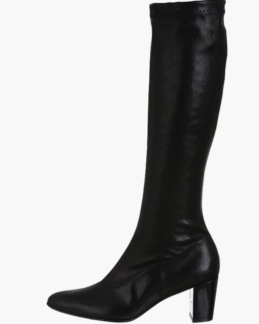Knee High Black Leather Boots