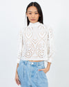 Rolla's Clothing Medium Eyelet Cropped Blouse