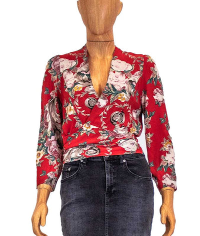 Rolla's Clothing XS Floral Wrap Blouse