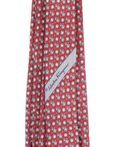 Salvatore Ferragamo Accessories One Size Lion Print Tie