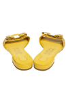 Salvatore Ferragamo Shoes Small | US 6.5 Gil Laser Cut Flat Slide Sandals Mimosa