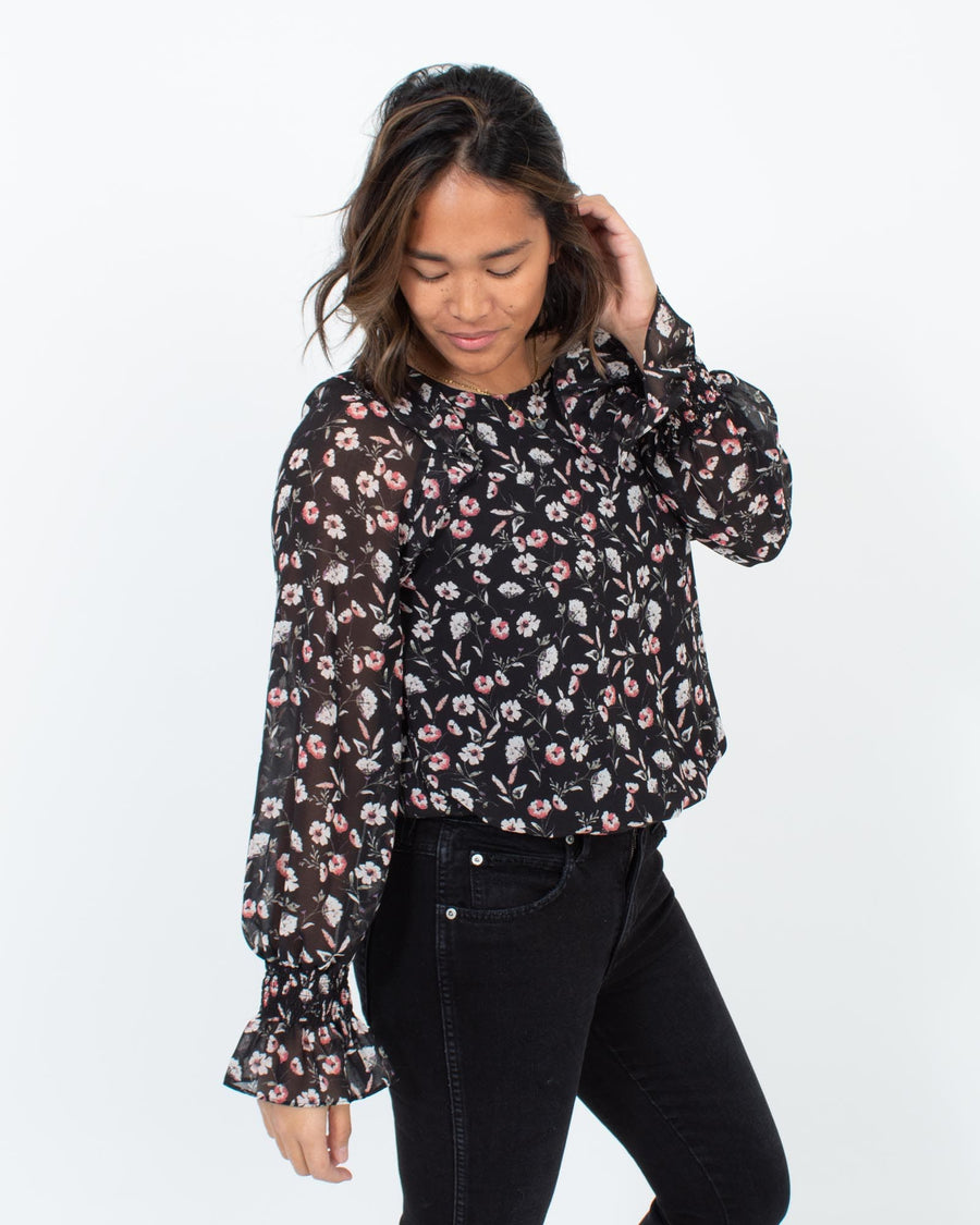 Sanctuary Clothing Medium Floral Print Blouse