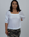 Sanctuary Clothing Small Cropped Sheer Blouse