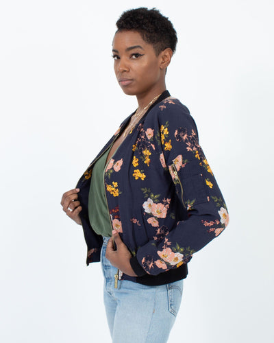 Sanctuary Clothing Small Floral Bomber Jacket