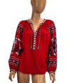 Scotch & Soda Clothing Small Embroidered Peasant Top