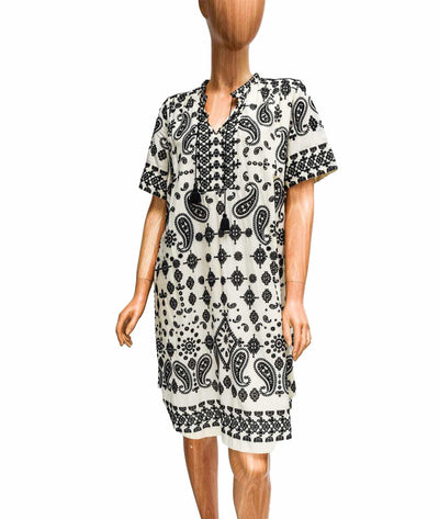 Sea Clothing Small Embroidered Knee Length Dress