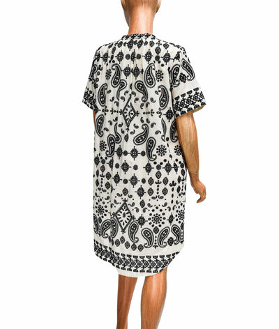 Sea Clothing Small Embroidered Knee Length Dress