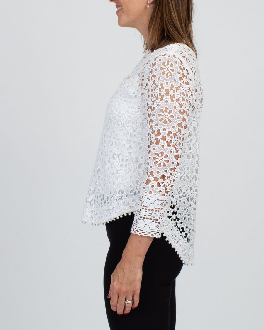 Sea New York Clothing Small | US 4 White Lace Top