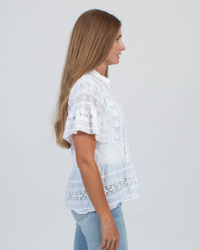 Sea New York Clothing XS | US 2 Eyelet Detail Blouse
