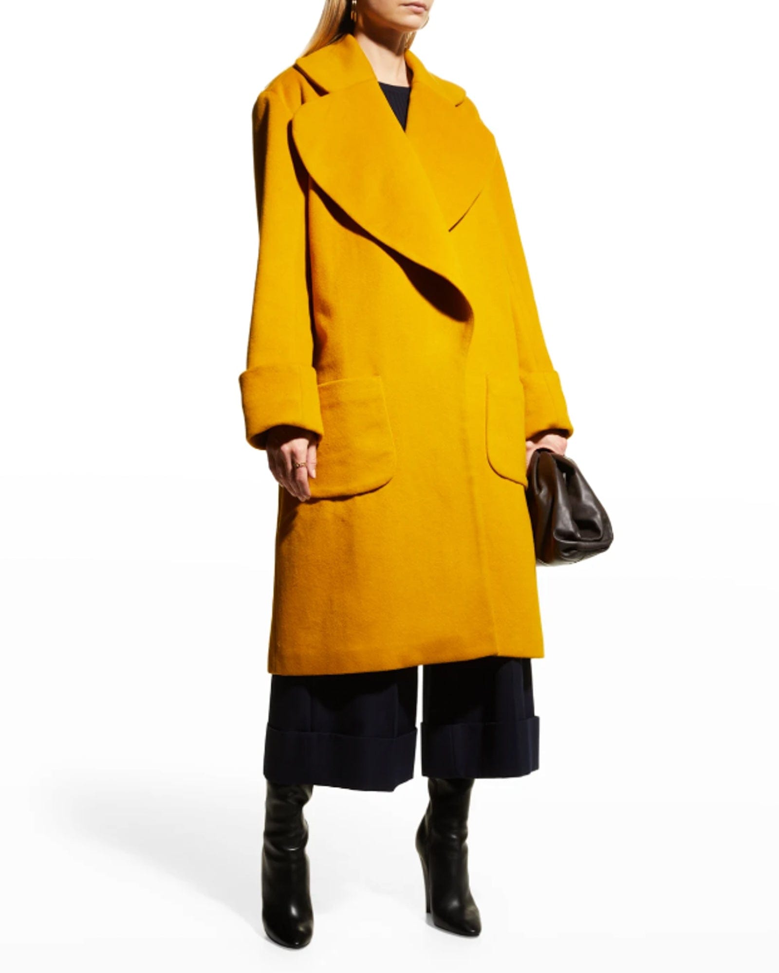 Wool Cashmere Long Swing Coat The Revury