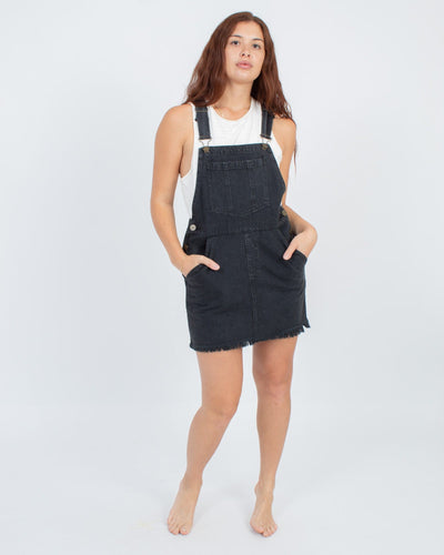 Show Me Your Mumu Clothing Medium Denim Overall Mini Dress