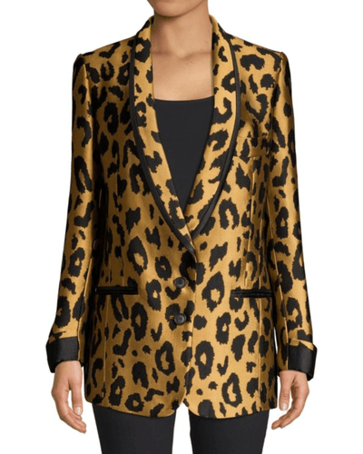 SMYTHE Clothing XS | US 4 Salon Leopard Print Blazer