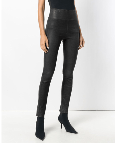 SPRWMN Clothing XS SPRWMN Black Leather Ankle Legging