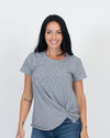 Stateside Clothing Small Small Striped Twist Front Tee