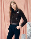 STAUD Clothing XS "Felix" Leather Trimmed Shearling Jacket