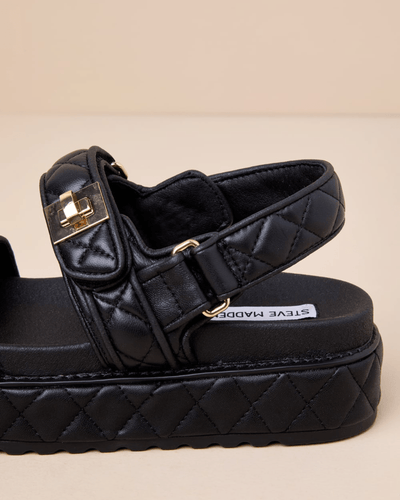 Steve Madden Shoes Small | 7 Big Mona Black Quilted Leather Slingback Sandals