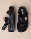 Steve Madden Shoes Small | 7 Big Mona Black Quilted Leather Slingback Sandals