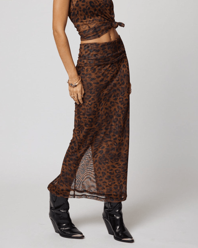 STILL WATER Clothing Medium Mesh Fold Down Maxi Skirt