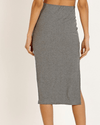 STILL WATER Clothing XS The Rib Edit Skirt Charcoal