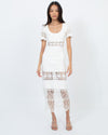 Stone Cold Fox Clothing Small Cream Lace Midi Dress