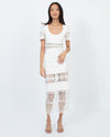 Stone Cold Fox Clothing Small Cream Lace Midi Dress