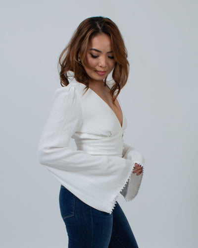 Stone Cold Fox Clothing Small Cropped Cream Blouse