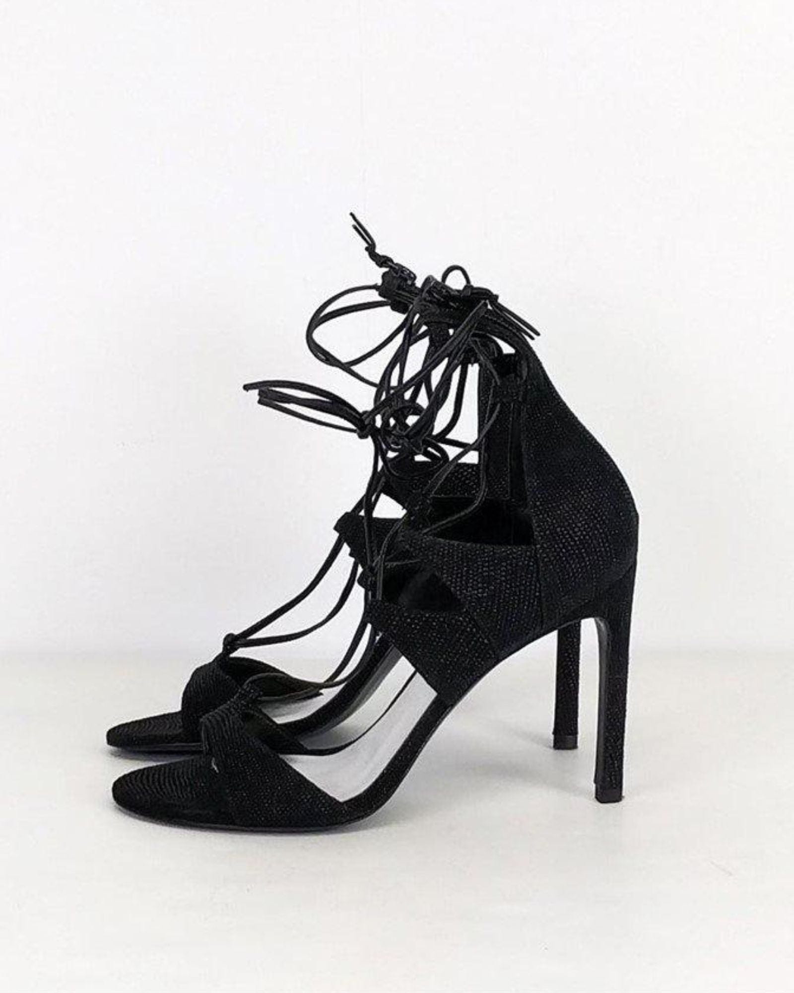 Stuart Weitzman Gigiritz Black Satin