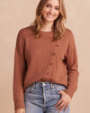 Summersalt Clothing XS Button Crewneck Sweater