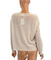 SUNDRY Clothing Small Heart Embroidered Scalloped Hem Sweater