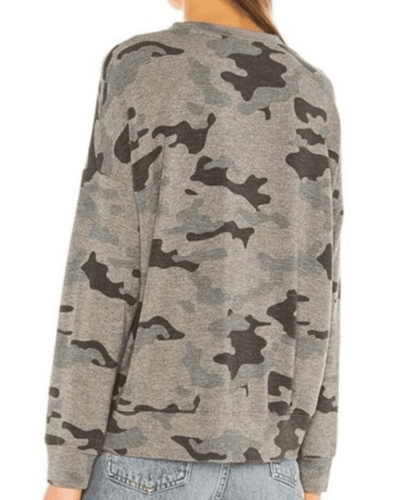 Sundry Camo Print Sweatshirt The Revury