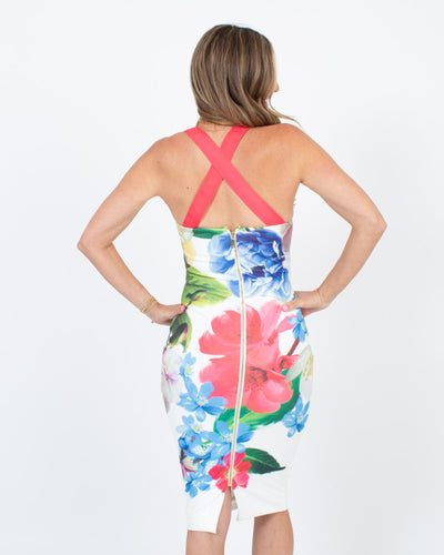 Ted Baker Clothing Small | US 4 Floral Strappy Bodycon Dress