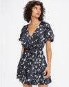 Ted Baker Clothing XS | US 0 "Steviee Puff Sleeve Faux Wrap Dress"