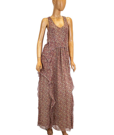 Thandon Addition Clothing Small | US 4 Floral Razor Back Ruffle Maxi Dress
